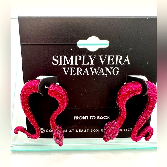 Simply Vera Vera Wang Red Snake Earrings NWT - Picture 1 of 4